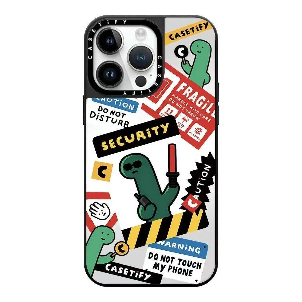 Green Dinosaur Joint Stamp for iPhone 16 pro Max Phone Case Quirky Design Compatible with Apple CASETi Green Dinosaur Joint Stamp for iPhone 16 pro Max Phone Case Quirky Design Compatible with Apple CASETi